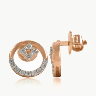Orbital Diamond Flower Studs