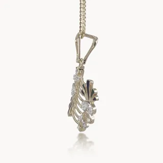 Peacock's Crest Diamond Pendant