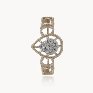 Pear Centered Diamond Dainty Ring