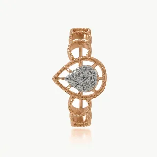 Pear Centered Diamond Dainty Ring