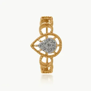 Pear Centered Diamond Dainty Ring