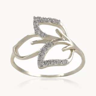 Petal Flower Diamond Dainty Ring
