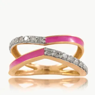Pink Stylish Diamond Engagement Ring