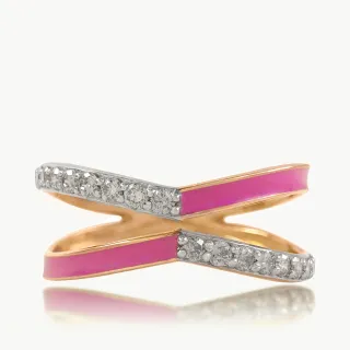 Pink Stylish Diamond Engagement Ring