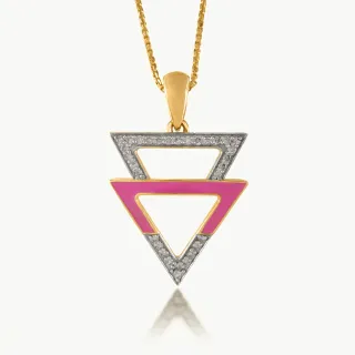 Pink Stylish Diamond Pendant