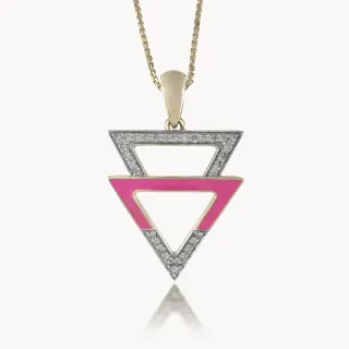 Pink Stylish Diamond Pendant
