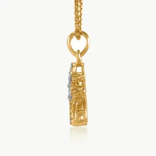 Risen Diamond Flower Pendant
