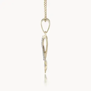 Rose Pettle Design Diamond Pendant