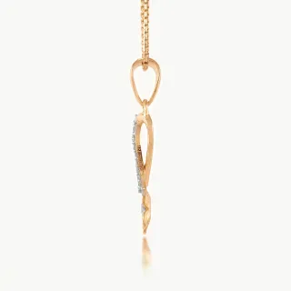 Rose Pettle Design Diamond Pendant