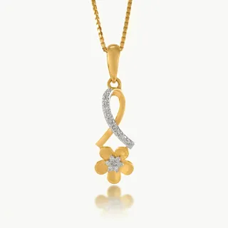 Rose Pettle Design Diamond Pendant