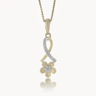Rose Pettle Design Diamond Pendant