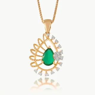 Rylee Pear Design Diamond Pendant