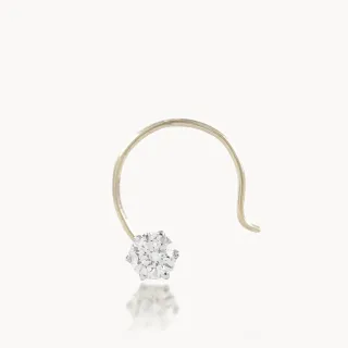 Six Prong Diamond NosePin