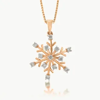 SnowFlake Design Diamond Pendant