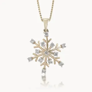 SnowFlake Design Diamond Pendant