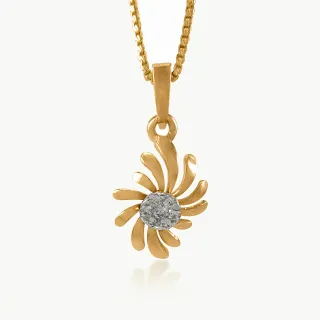Solar Bloom Diamond Pendant