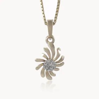 Solar Bloom Diamond Pendant