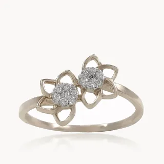 Sparkling Floret Diamond Ring