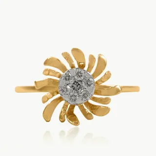 Sunny Flower Diamond Ring