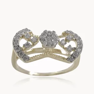 Tied Petal Diamond Cocktail Ring