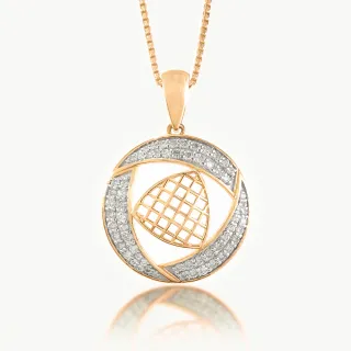 Triangular circle  Design Diamond Pendant