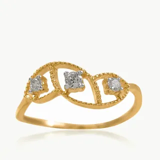 Trileaf Diamond Ring