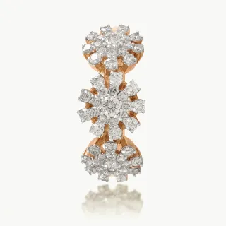 Trio Flower Gold Diamond Rings