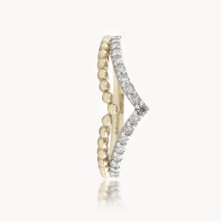 Two Layer Diamond Ring