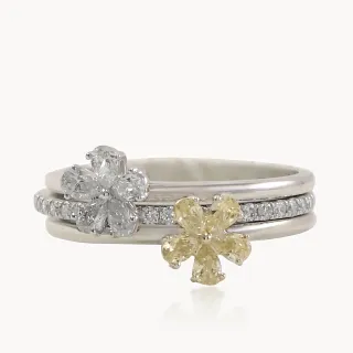 Yellow and White Flower Diamond Stackables