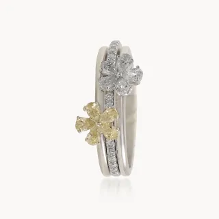 Yellow and White Flower Diamond Stackables