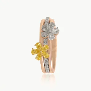 Yellow and White Flower Diamond Stackables