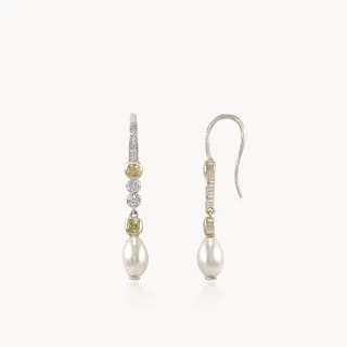Yellow Twilight Diamond Danglers
