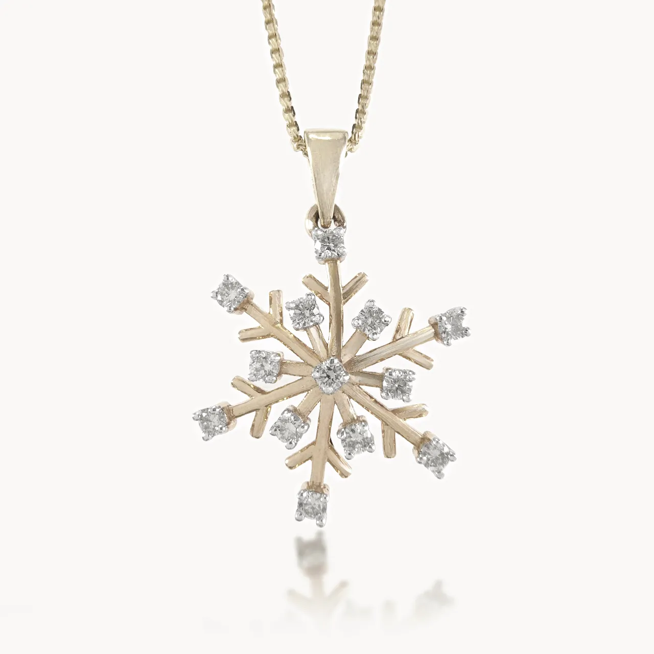 SnowFlake Design Diamond Pendant