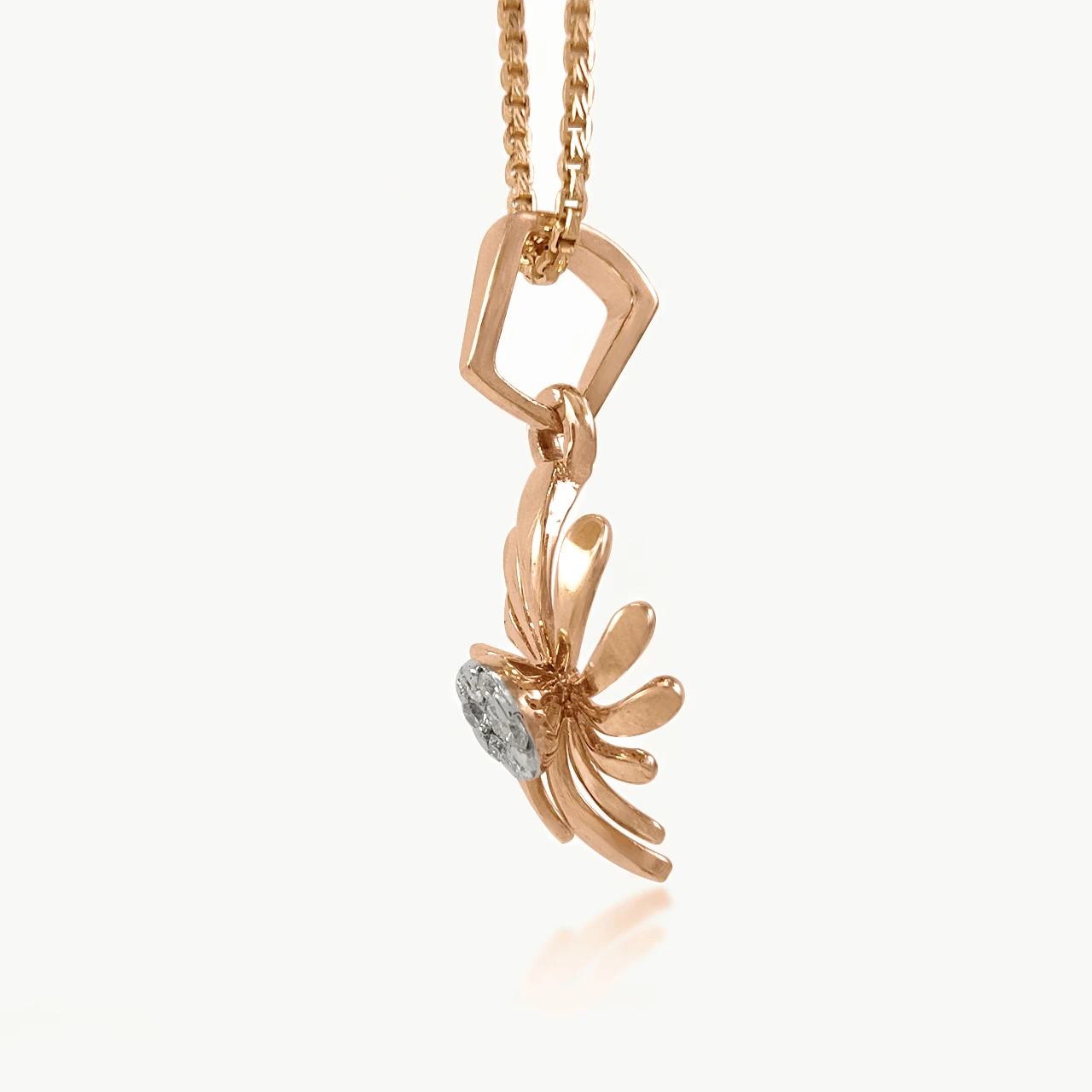Solar Bloom Diamond Pendant