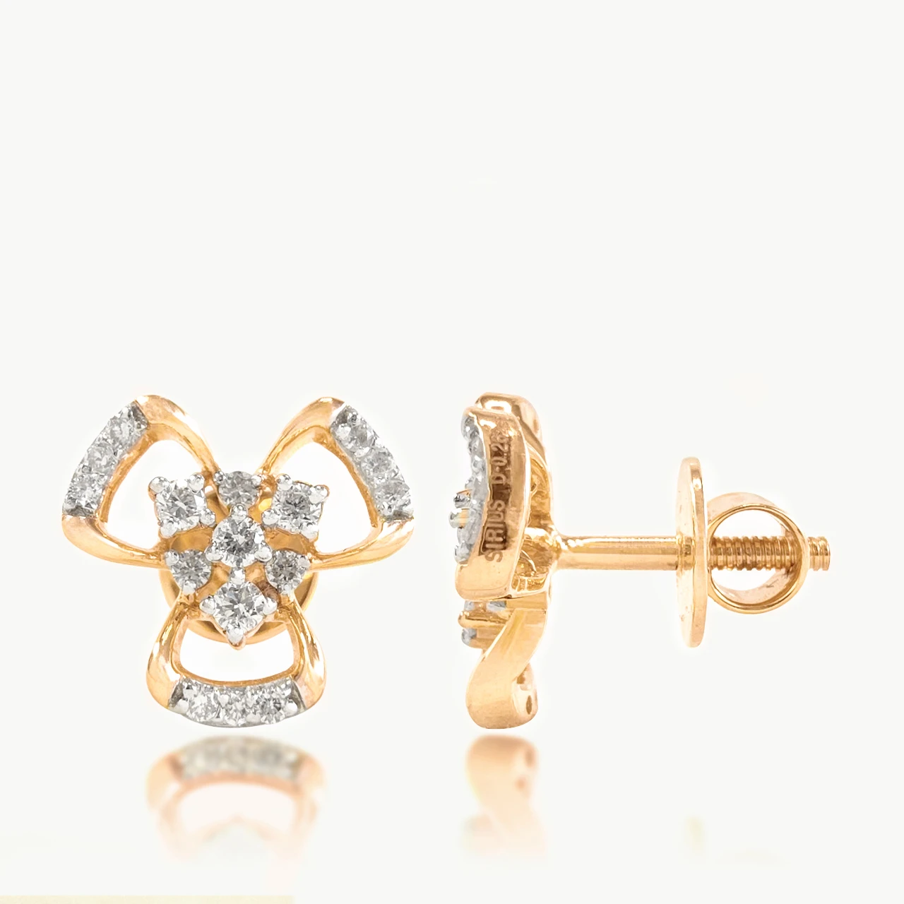Sophie Flower Design Diamond Earring