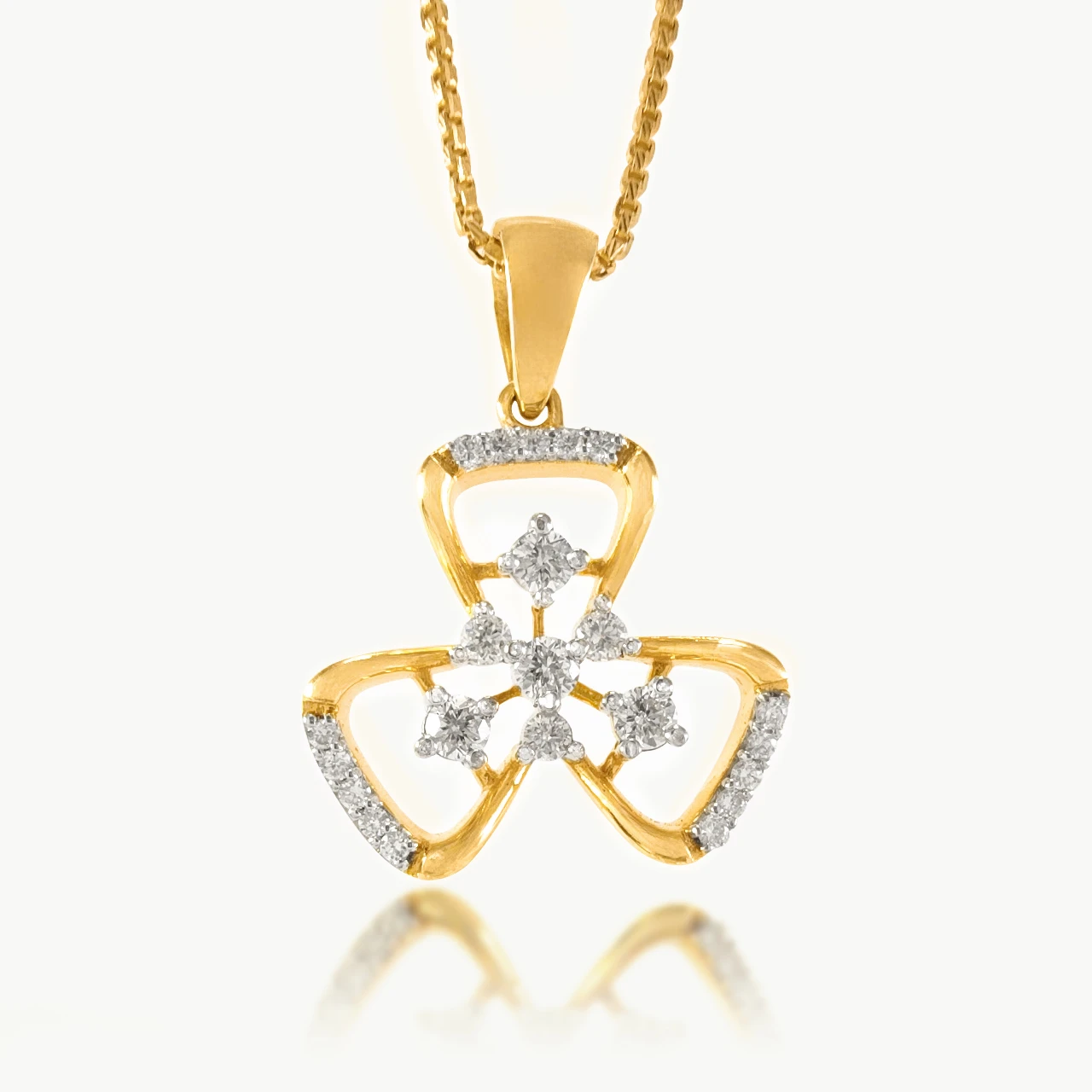 Sophie Flower Design Diamond Pendant