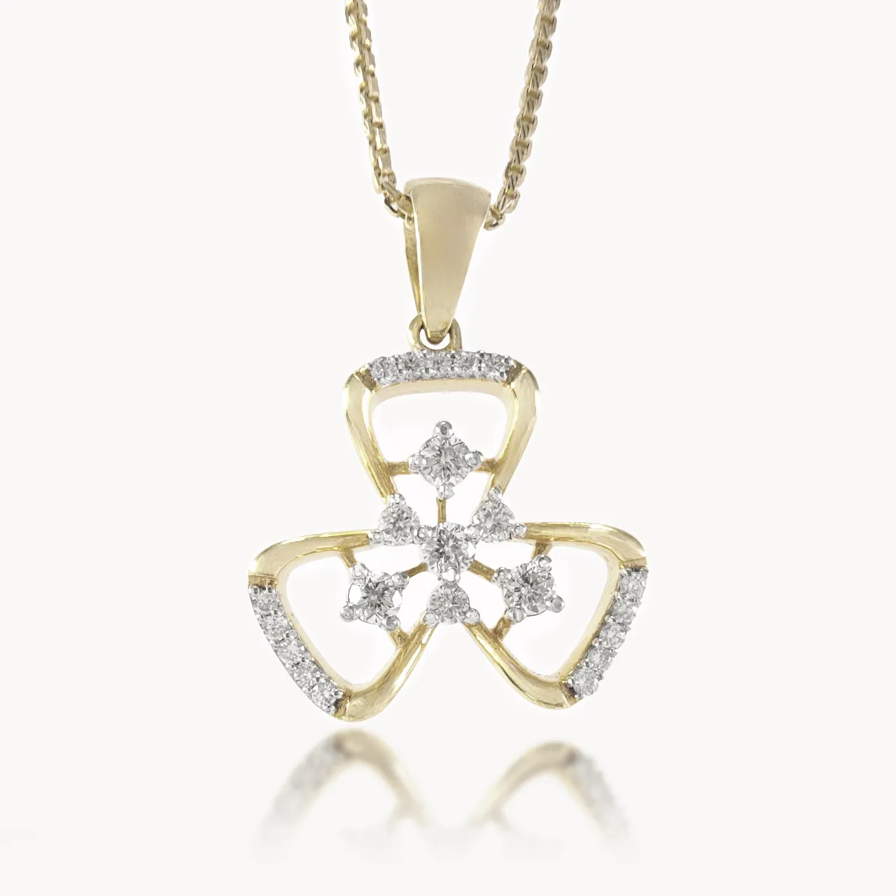 Sophie Flower Design Diamond Pendant