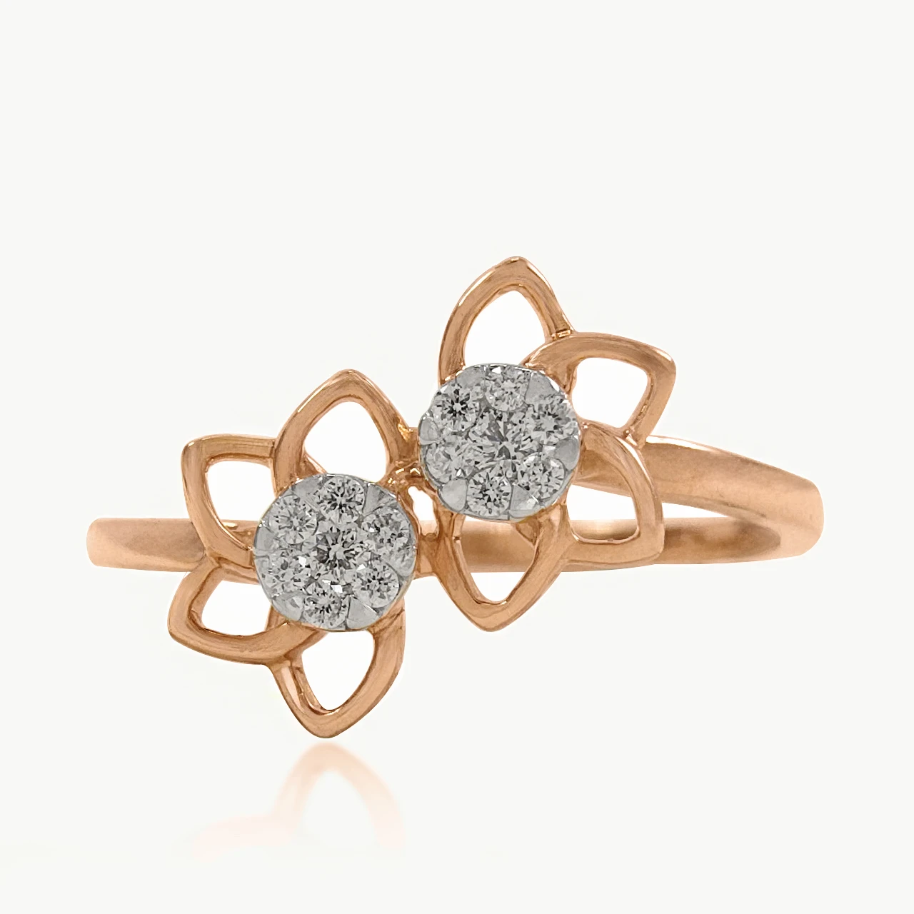 Sparkling Floret Diamond Ring