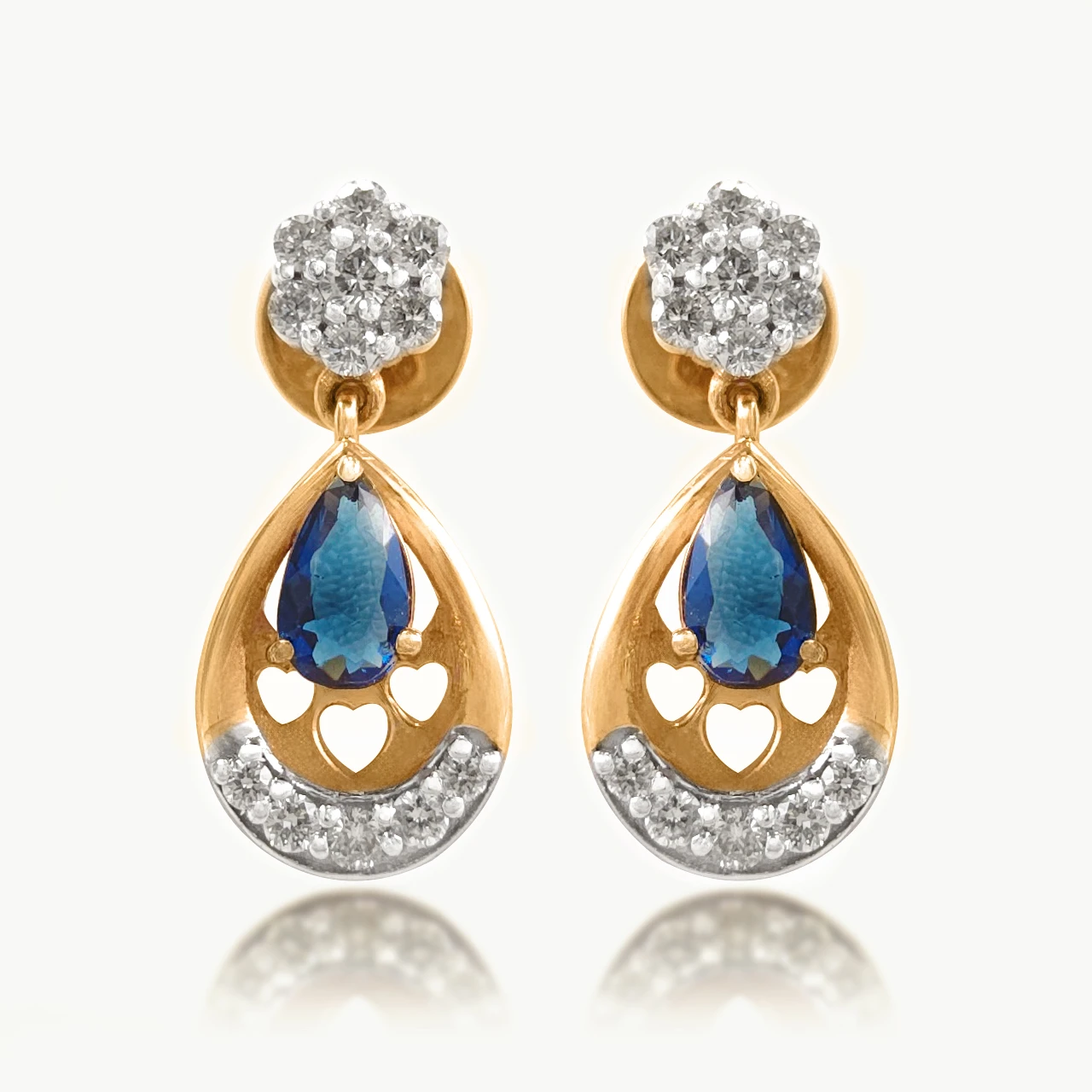 Tiara TearDrop Design Diamond Dangler Earring