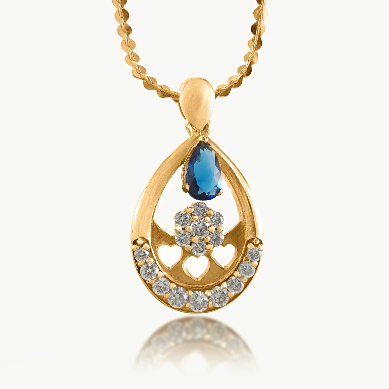 Tiara TearDrop Design Diamond Pendant