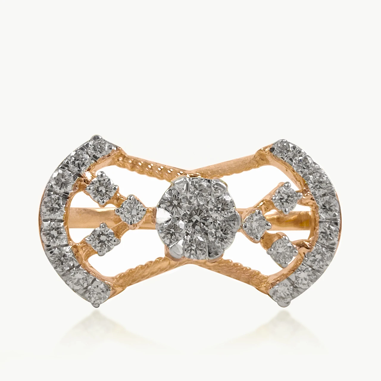 Tied Petal Diamond Cocktail Ring