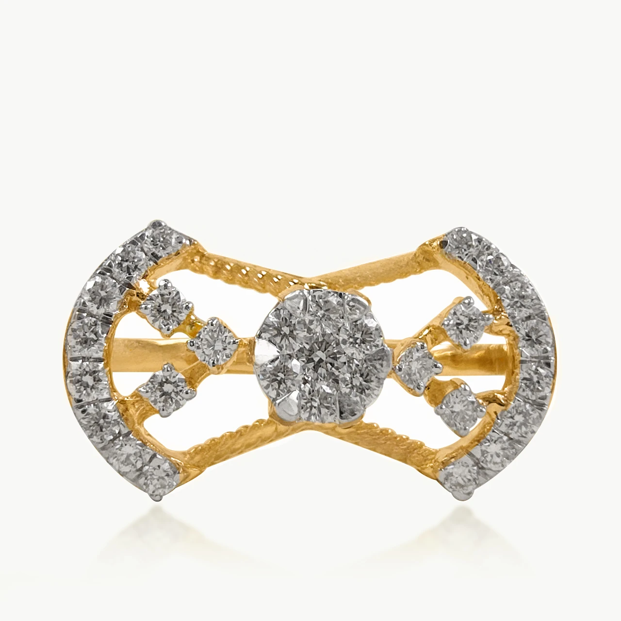 Tied Petal Diamond Cocktail Ring