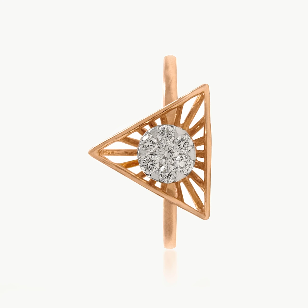 Triangular Centered Diamond Ring