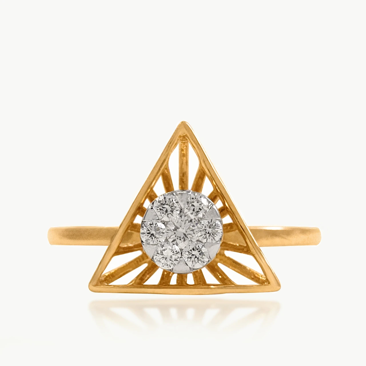 Triangular Centered Diamond Ring