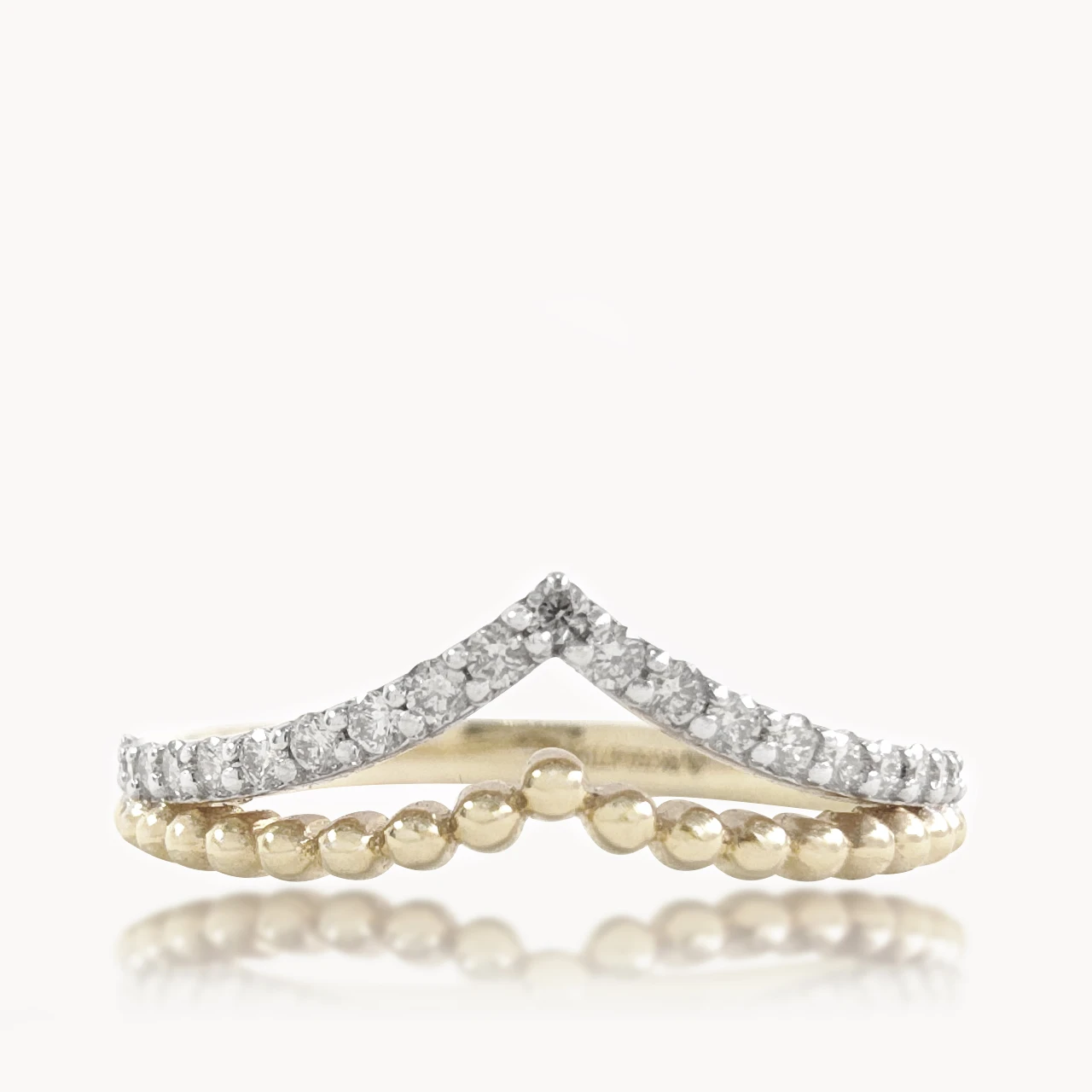 Two Layer Diamond Ring