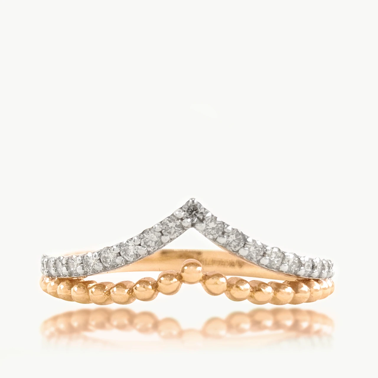 Two Layer Diamond Ring