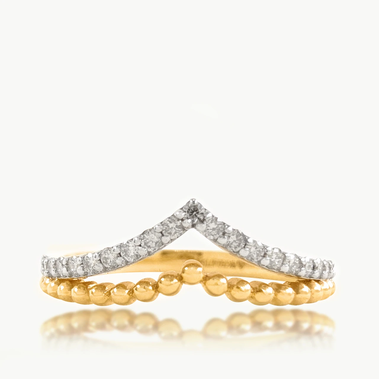Two Layer Diamond Ring
