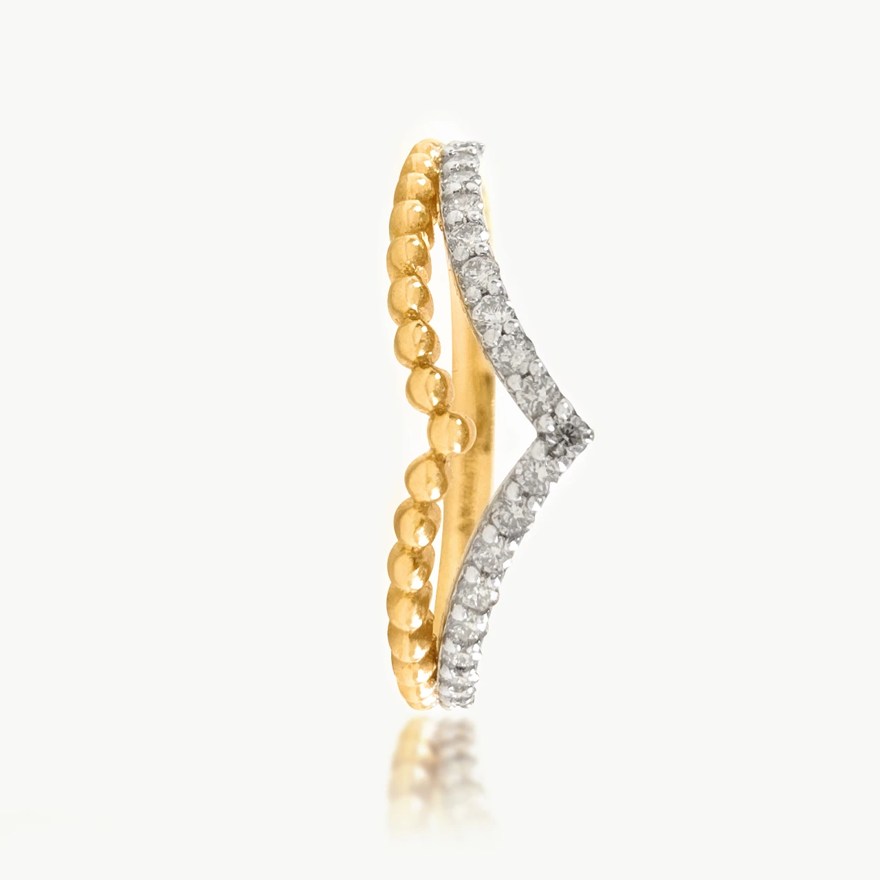 Two Layer Diamond Ring